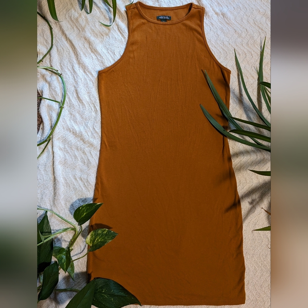 Orange Mini Tank Dress